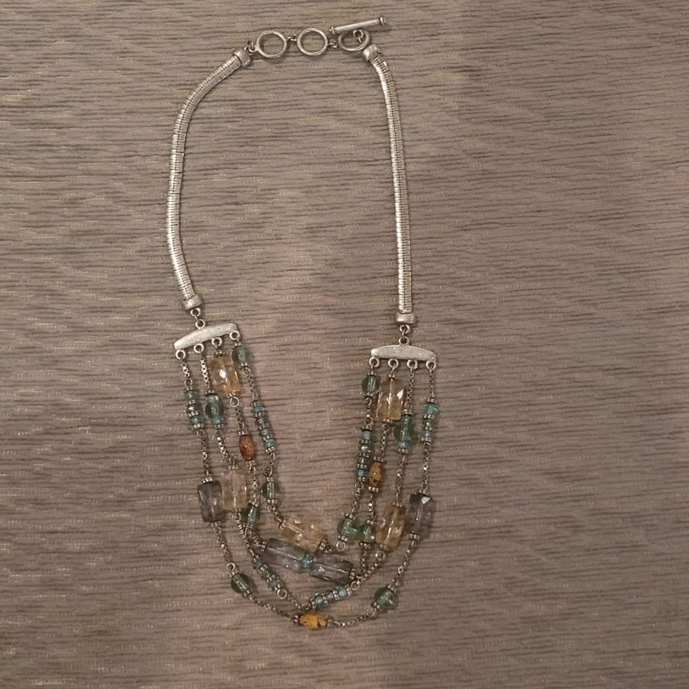 Beaded linked necklace